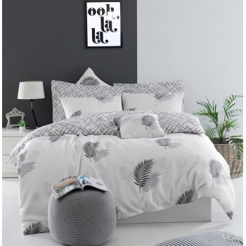 Double Duvet Cover Set Palma Grey
White