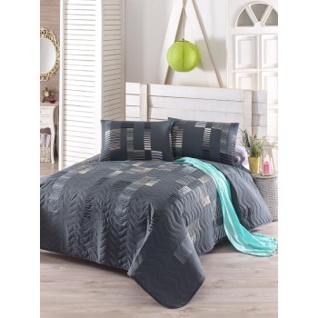 Double Quilted Bedspread Set Trace - Anthracite Anthracite
Black
White
Beige