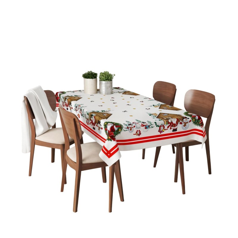 Tablecloth Christmas Village Multicolor