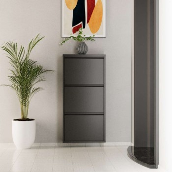 Shoe Cabinet 3 Piece Metal - Anthracite Anthracite