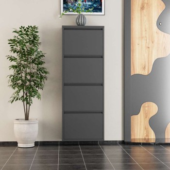 Shoe Cabinet 4 Piece Metal - Anthracite Anthracite