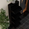 Shoe Cabinet 4 Piece Metal - Black Black