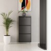 Shoe Cabinet Locking 3 Piece Metal - Anthracite Anthracite