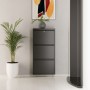 Shoe Cabinet Locking 3 Piece Metal - Anthracite Anthracite