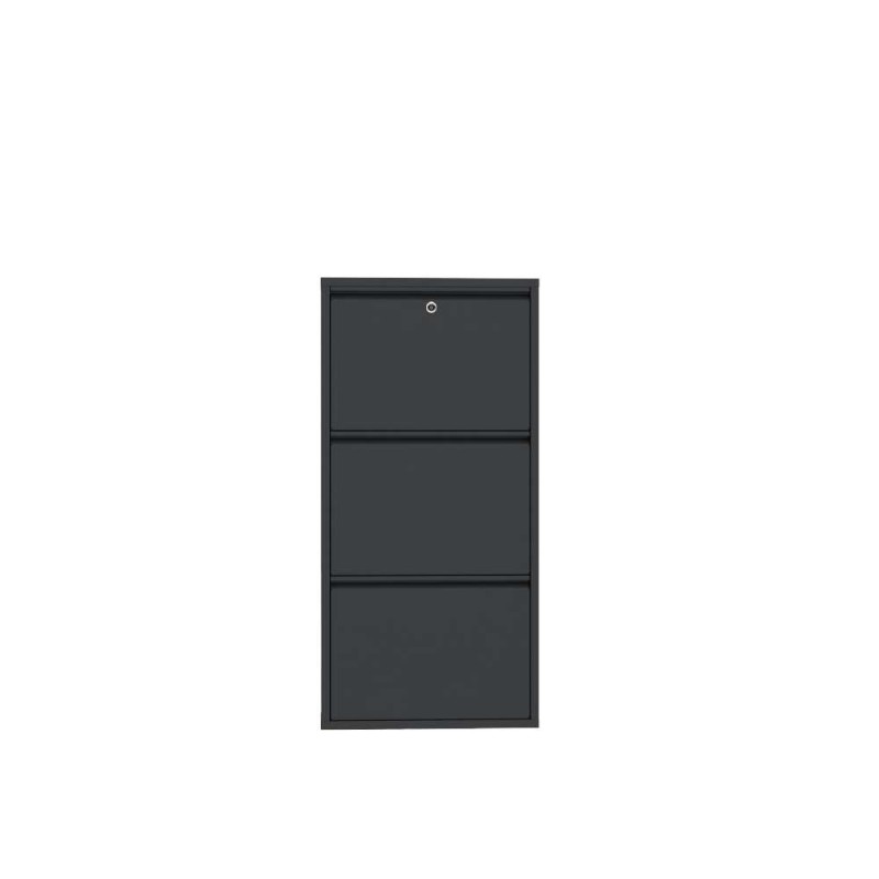 Shoe Cabinet Locking 3 Piece Metal - Anthracite Anthracite