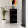 Shoe Cabinet Locking 3 Piece Metal - Black Black