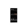 Shoe Cabinet Locking 3 Piece Metal - Black Black
