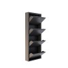 Shoe Cabinet Locking 4 Piece Metal - Anthracite Anthracite