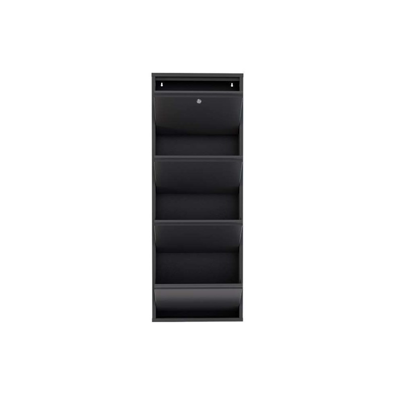 Shoe Cabinet Locking 4 Piece Metal - Anthracite Anthracite