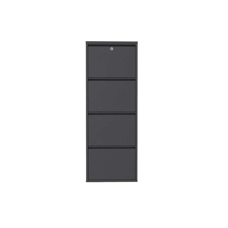 Shoe Cabinet Locking 4 Piece Metal - Anthracite Anthracite