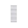 Shoe Cabinet Locking 4 Piece Metal - White White