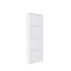 Shoe Cabinet Locking 4 Piece Metal - White White