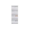 Shoe Cabinet Locking 4 Piece Metal - White White