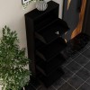 Shoe Cabinet Locking 4 Piece Metal - Black Black