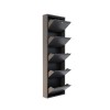 Shoe Cabinet Locking 5 Piece Metal - Anthracite Anthracite