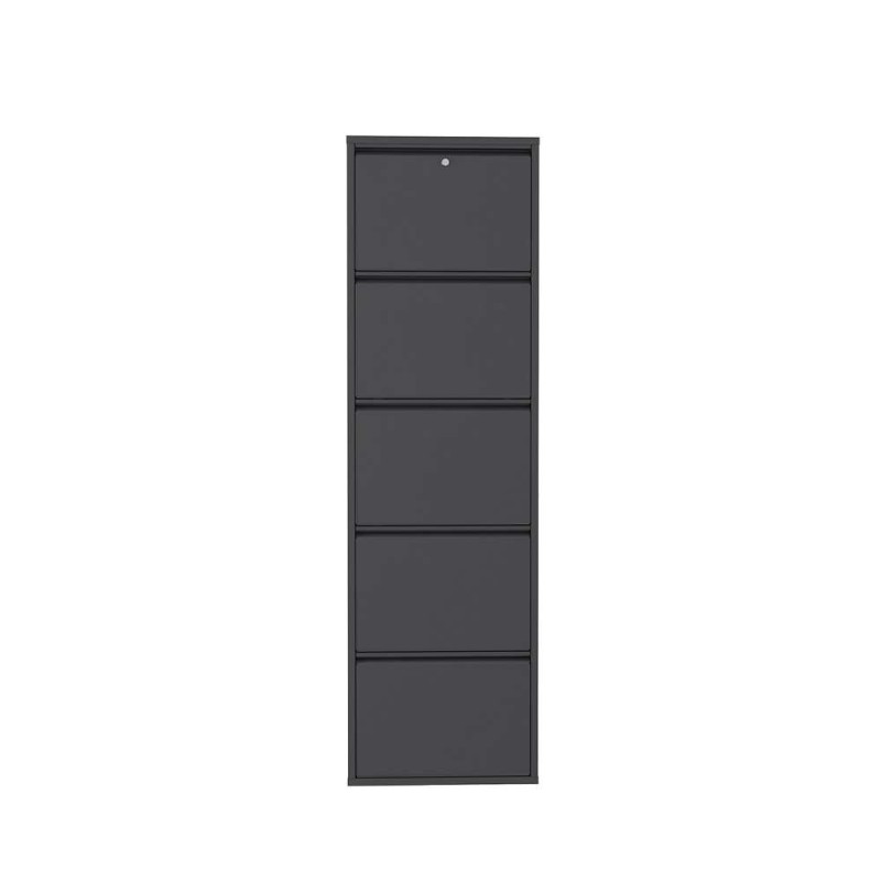 Shoe Cabinet Locking 5 Piece Metal - Anthracite Anthracite