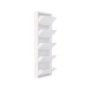 Shoe Cabinet Locking 5 Piece Metal - White White
