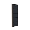 Shoe Cabinet Locking 5 Piece Metal - Black Black