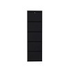 Shoe Cabinet Locking 5 Piece Metal - Black Black