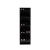Shoe Cabinet Locking 5 Piece Metal - Black Black