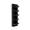 Shoe Cabinet Locking 5 Piece Metal - Black Black