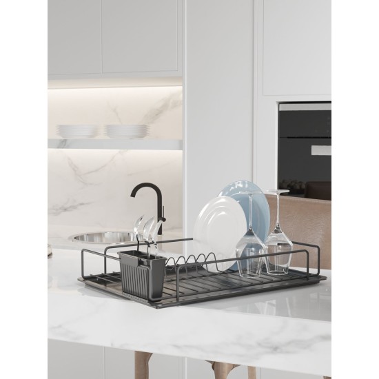 Dish Rack SM010-B Black Hermia Dish Rack SM010-B Black