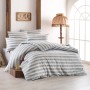 Single Quilt Cover Set Hook - Grey Grey