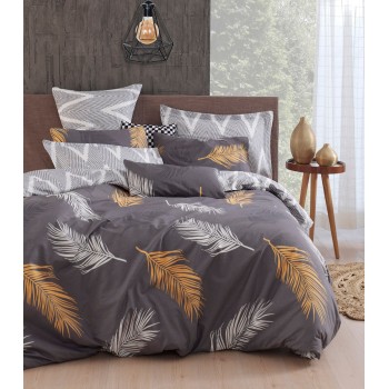 Double Quilt Cover Set Olivia - Gold, Grey vPoly Gold
Grey
