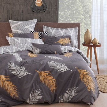 Double Quilt Cover Set Olivia - Gold, Grey vPoly Gold
Grey
