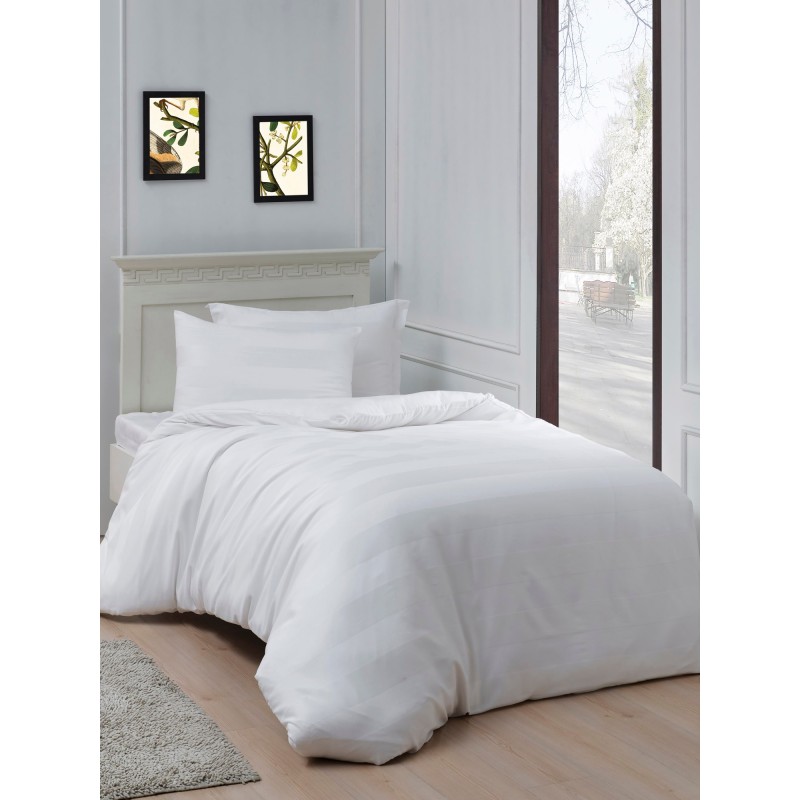 Lessentiel Single Quilt Cover Set Max Yollu Saten - White White