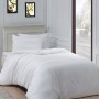 Single Quilt Cover Set Max Yollu Saten - White White