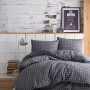 Single Quilt Cover Set Mini Kare - Anthracite Anthracite