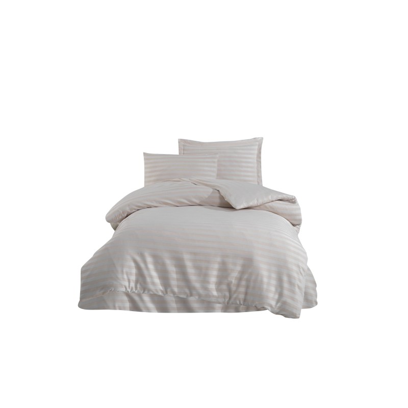 Lessentiel Single Quilt Cover Set Water Yollu Saten - Beige Beige
