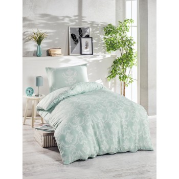 Single Duvet Cover Set Pure - Green Green
White
