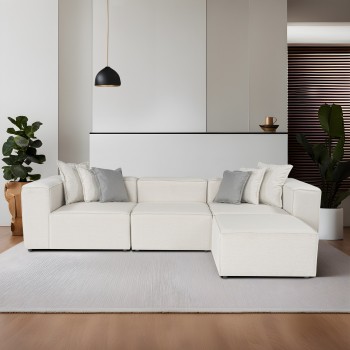 Corner Sofa Frida 4 - Ecru Ecru