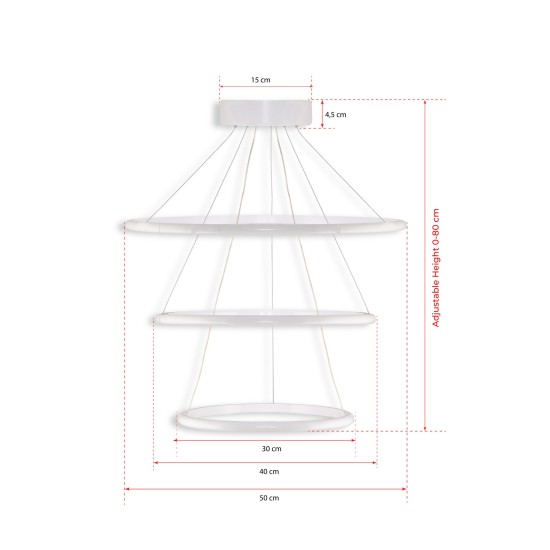 Chandelier Ursae White-White Light White Opviq Chandelier Ursae White-White Light White