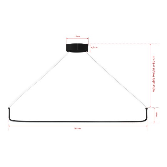 Opviq Chandelier Tadpole - Black, Yellow Light Black