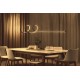 Opviq Chandelier Waterwave - Black Body, Yellow Light Black