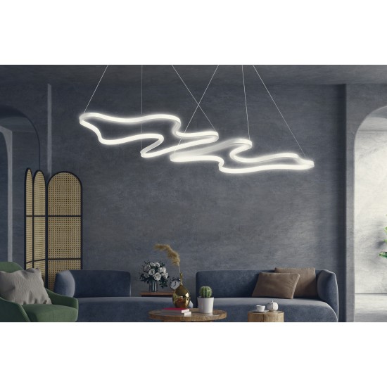 Chandelier Duple Artisan - White Body, White Light White Opviq Chandelier Duple Artisan - White Body, White Light White