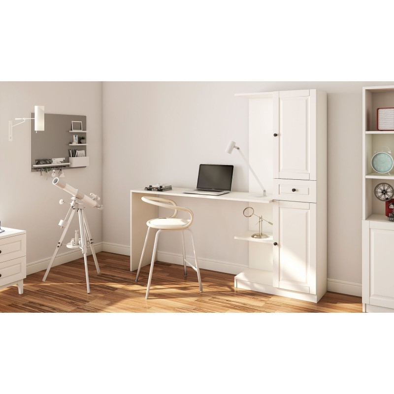 Study Desk & Bookshelf Rb-021 Matte White