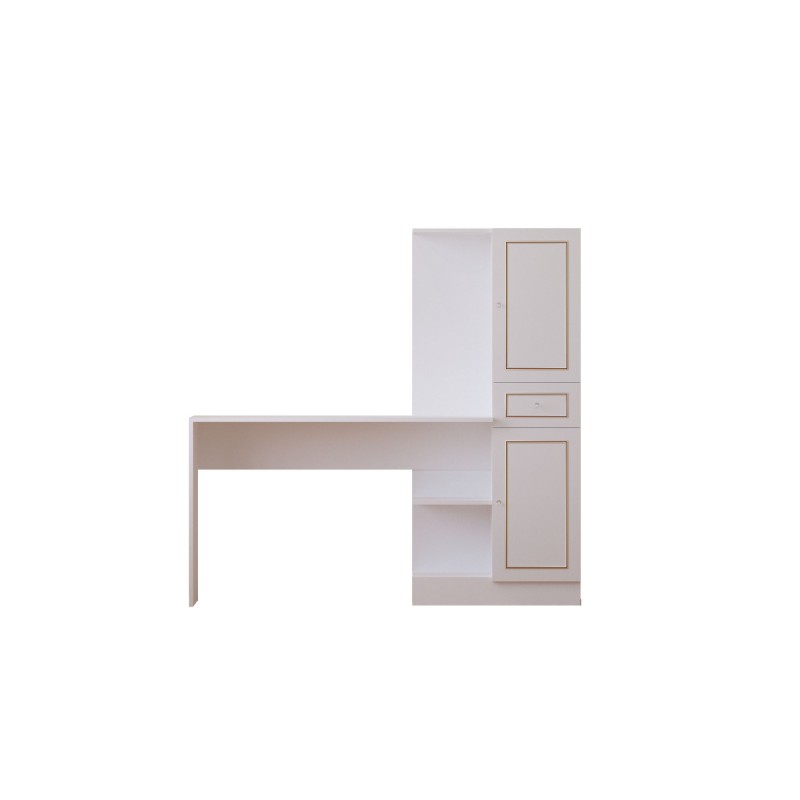 Study Desk & Bookshelf Rb-087 Matte White