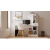 Study Desk & Bookshelf Rb-116 Matte White