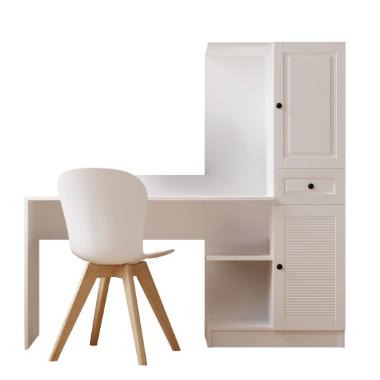 Study Desk & Bookshelf Rb-116 Matte White Study Desk & Bookshelf Rb-116 Matte White