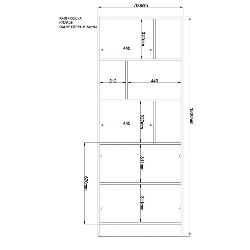 Bookshelf Rb-023 Matte White