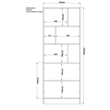 Bookshelf Rb-117 Matte White