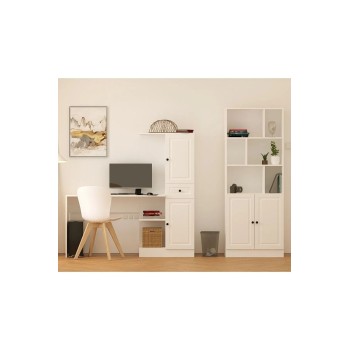 Study Desk & Bookshelf Rb1000401557 Matte White