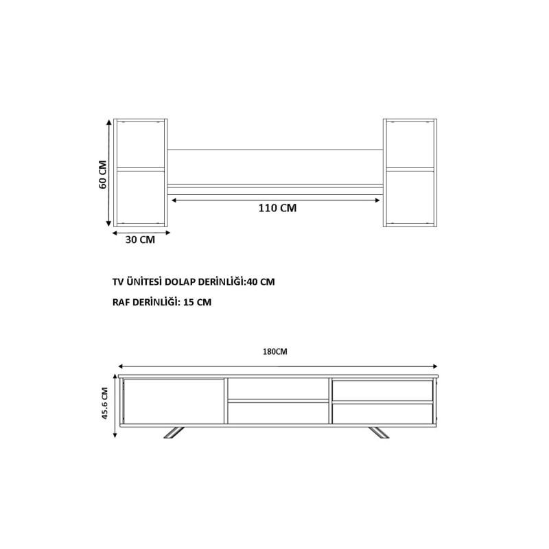 TV Unit Rb-072 White
Oak