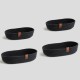 Cotton Bread Basket Set (4 Pieces) JUT01001108D Black Aberto Design Cotton Bread Basket Set (4 Pieces) JUT01001108D Black