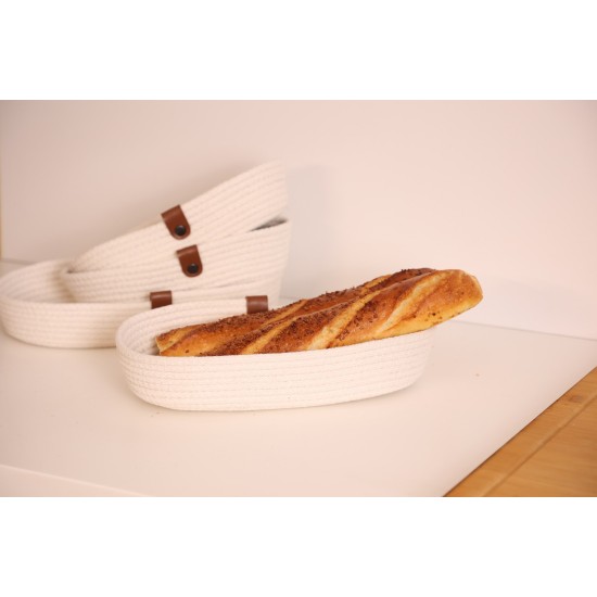 Cotton Bread Basket Set (4 Pieces) JUT01001127D Ecru Aberto Design Cotton Bread Basket Set (4 Pieces) JUT01001127D Ecru