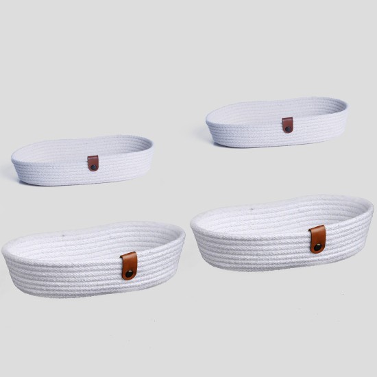 Cotton Bread Basket Set (4 Pieces) JUT01001127D Ecru Aberto Design Cotton Bread Basket Set (4 Pieces) JUT01001127D Ecru
